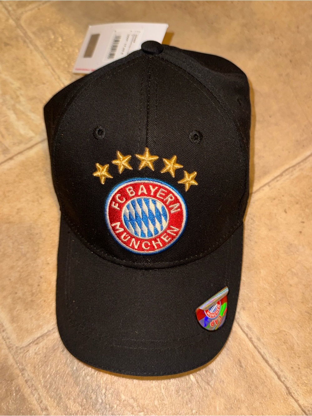 Kids FC Bayern Munich Black Embroidered Baseball Cap